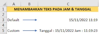 Menambahkan teks Tanggal dan Jam